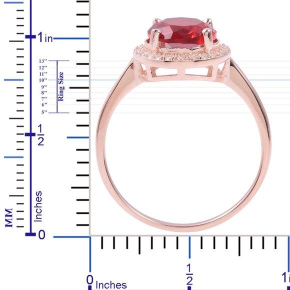 Simulated Ruby/Diamond Ring (size 10) - Picture 4 of 4
